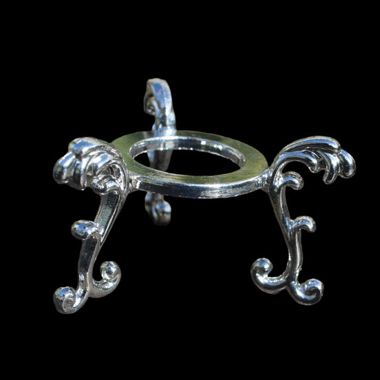 Silver metal stand 55*25mm for medium/large spheres -  Rocks and Things Store