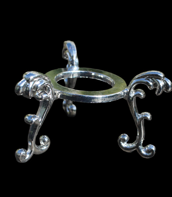 Silver metal stand 55*25mm for medium/large spheres -  Rocks and Things Store