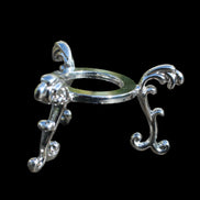 Silver metal stand 55*25mm for medium/large spheres -  Rocks and Things Store