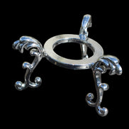 Silver metal stand 55*25mm for medium/large spheres -  Rocks and Things Store