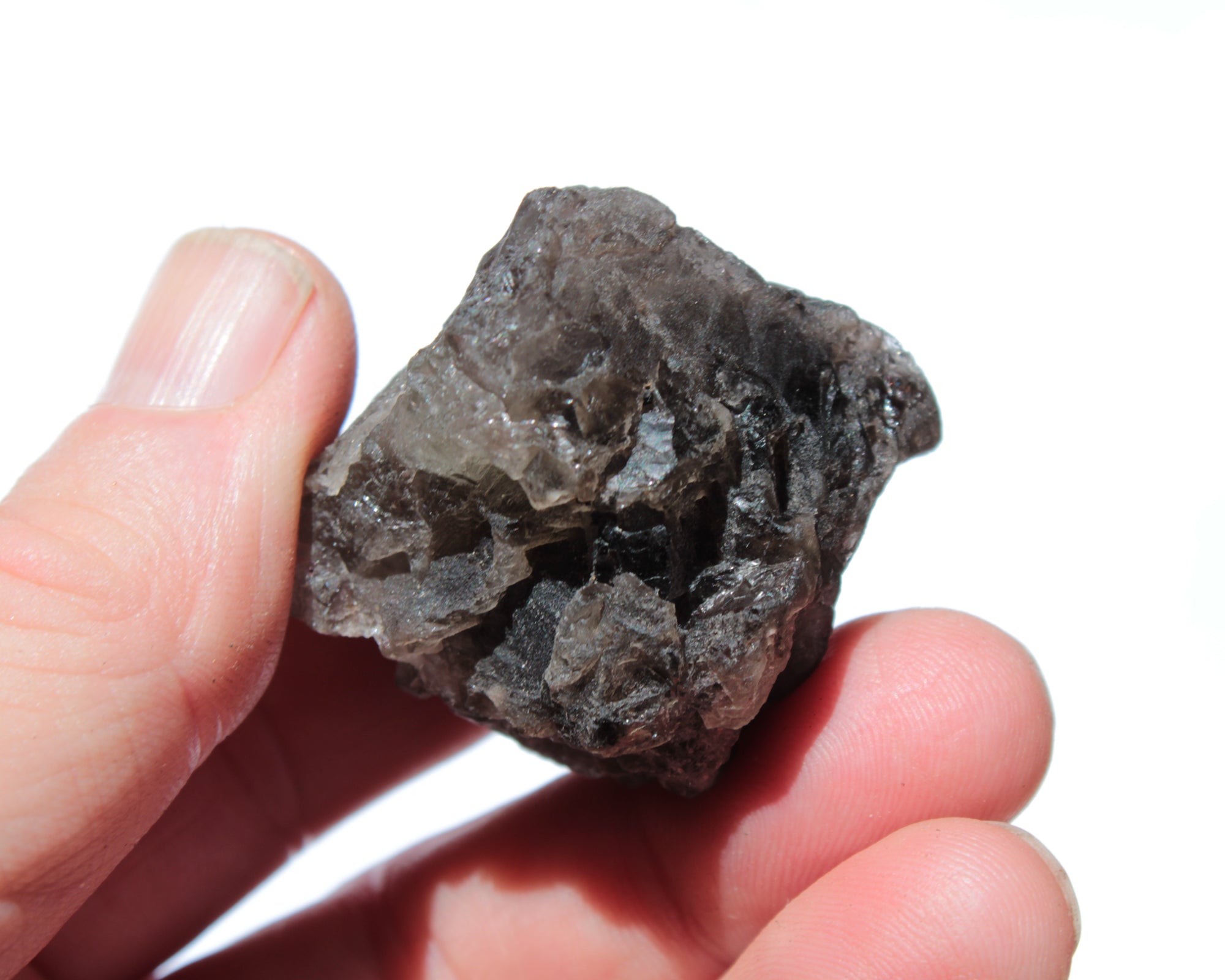 Smoky Quartz etched Nirvana crystal from the Himalaya 33mm 50g Rocks and Things