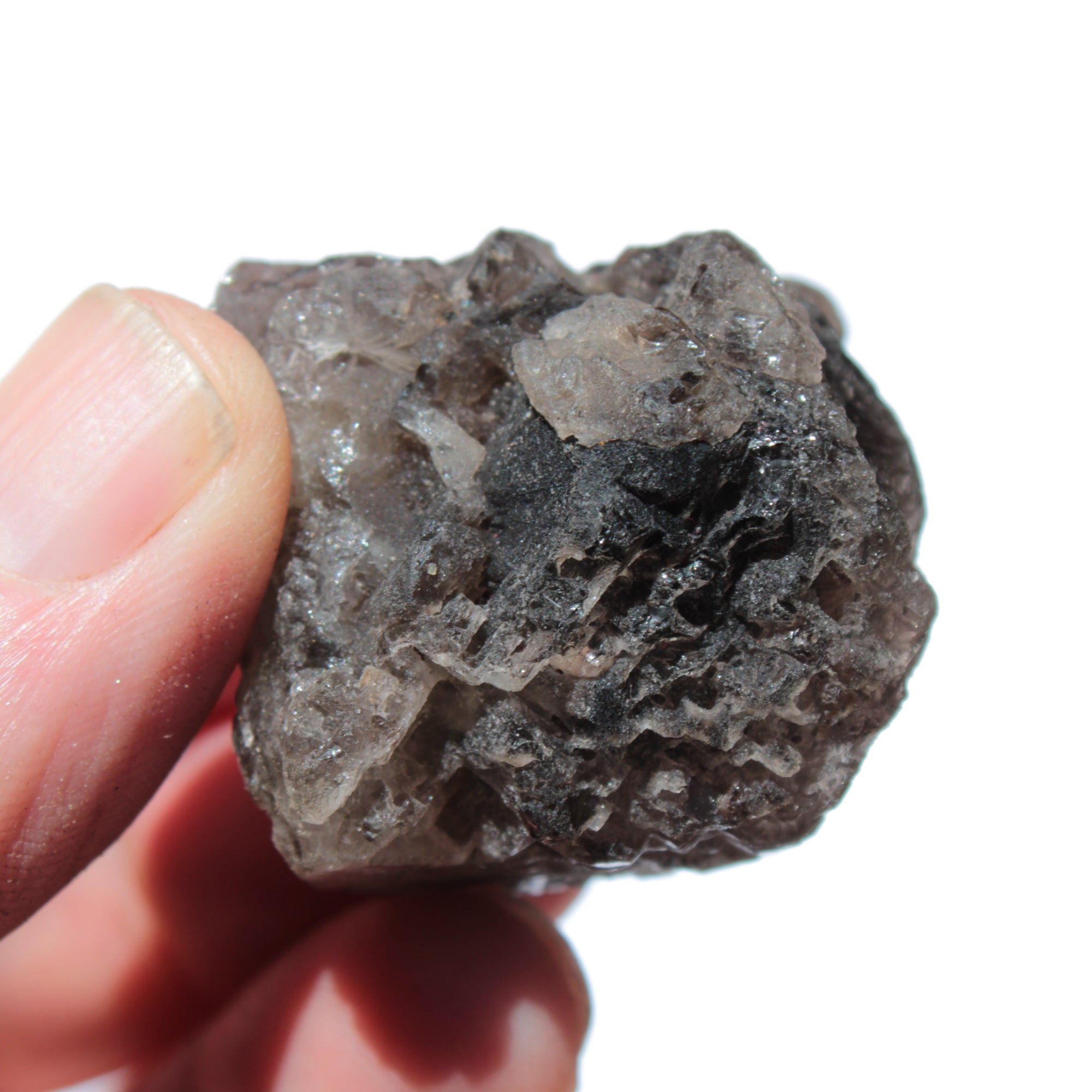 Smoky Quartz etched Nirvana crystal from the Himalaya 33mm 50g Rocks and Things