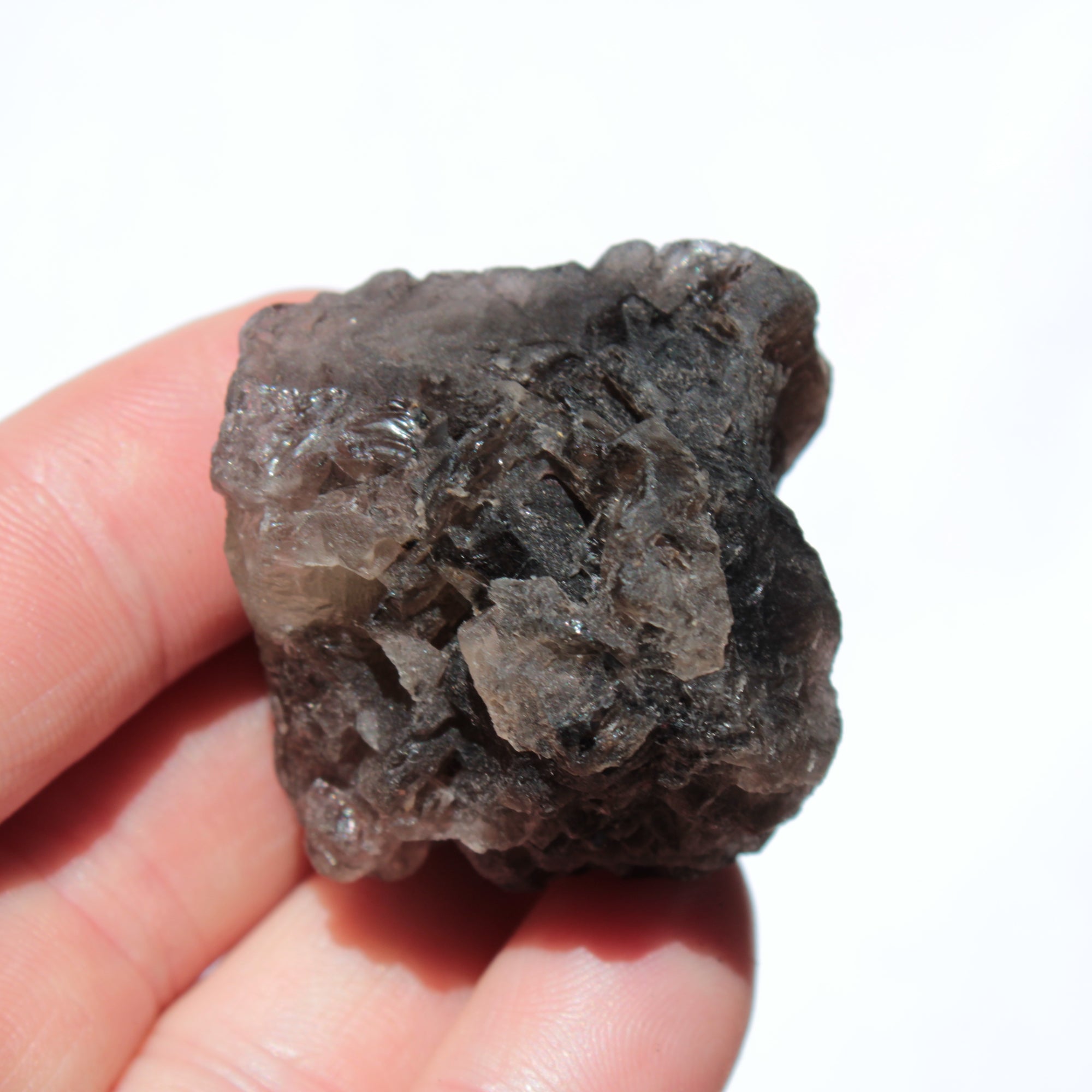 Smoky Quartz etched Nirvana crystal from the Himalaya 33mm 50g Rocks and Things