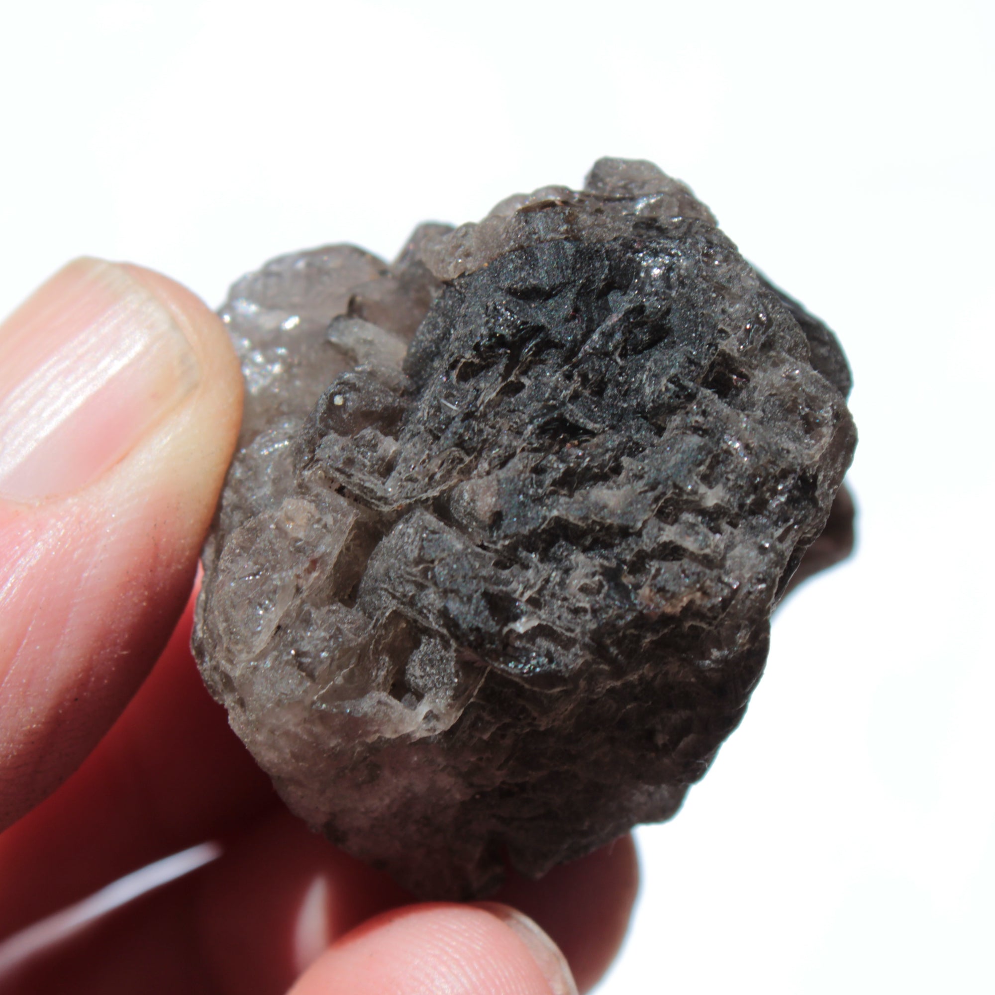 Smoky Quartz etched Nirvana crystal from the Himalaya 33mm 50g Rocks and Things