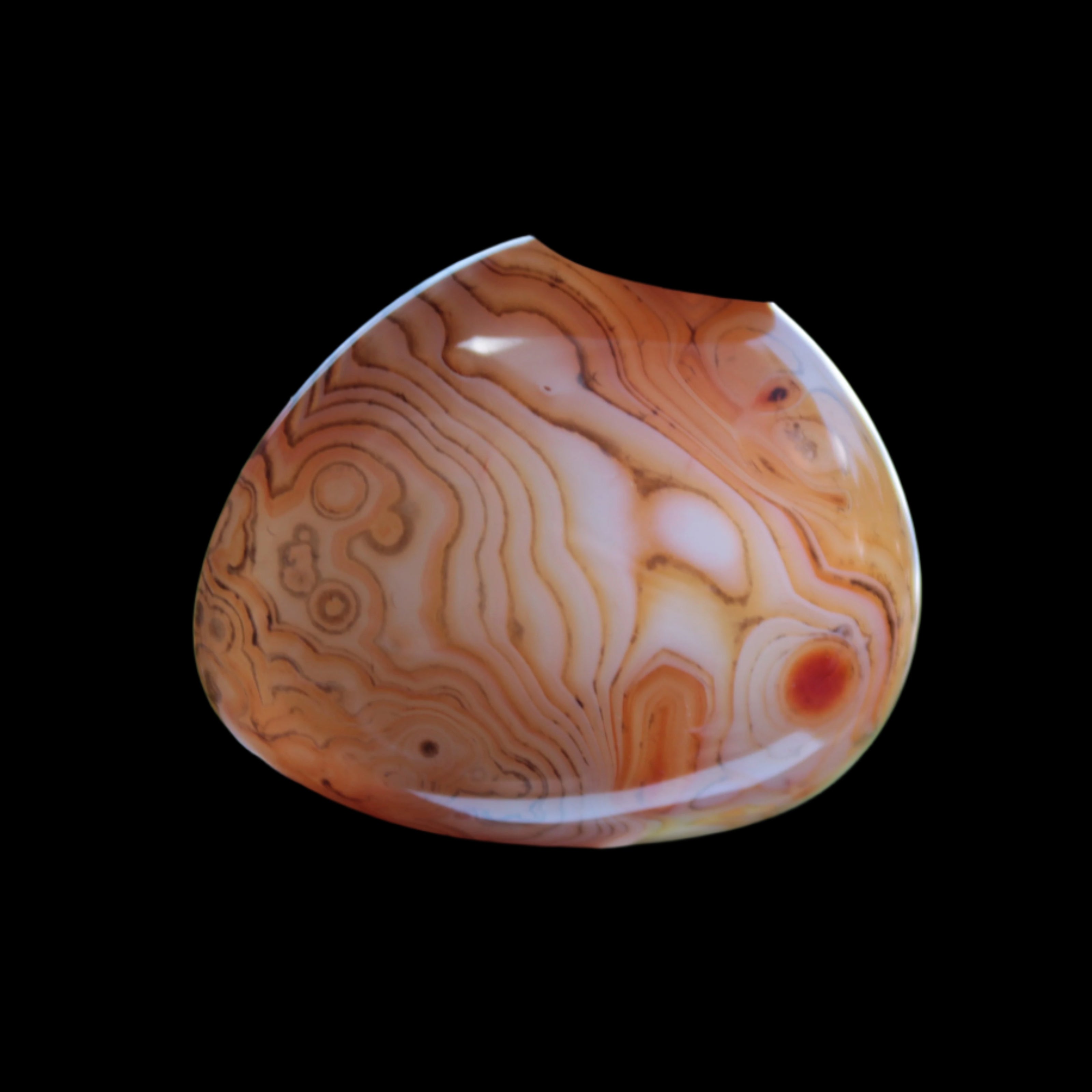 Crazy Silk Banded Agate from Madagascar 35g in sunshine - Rocks and Things Store