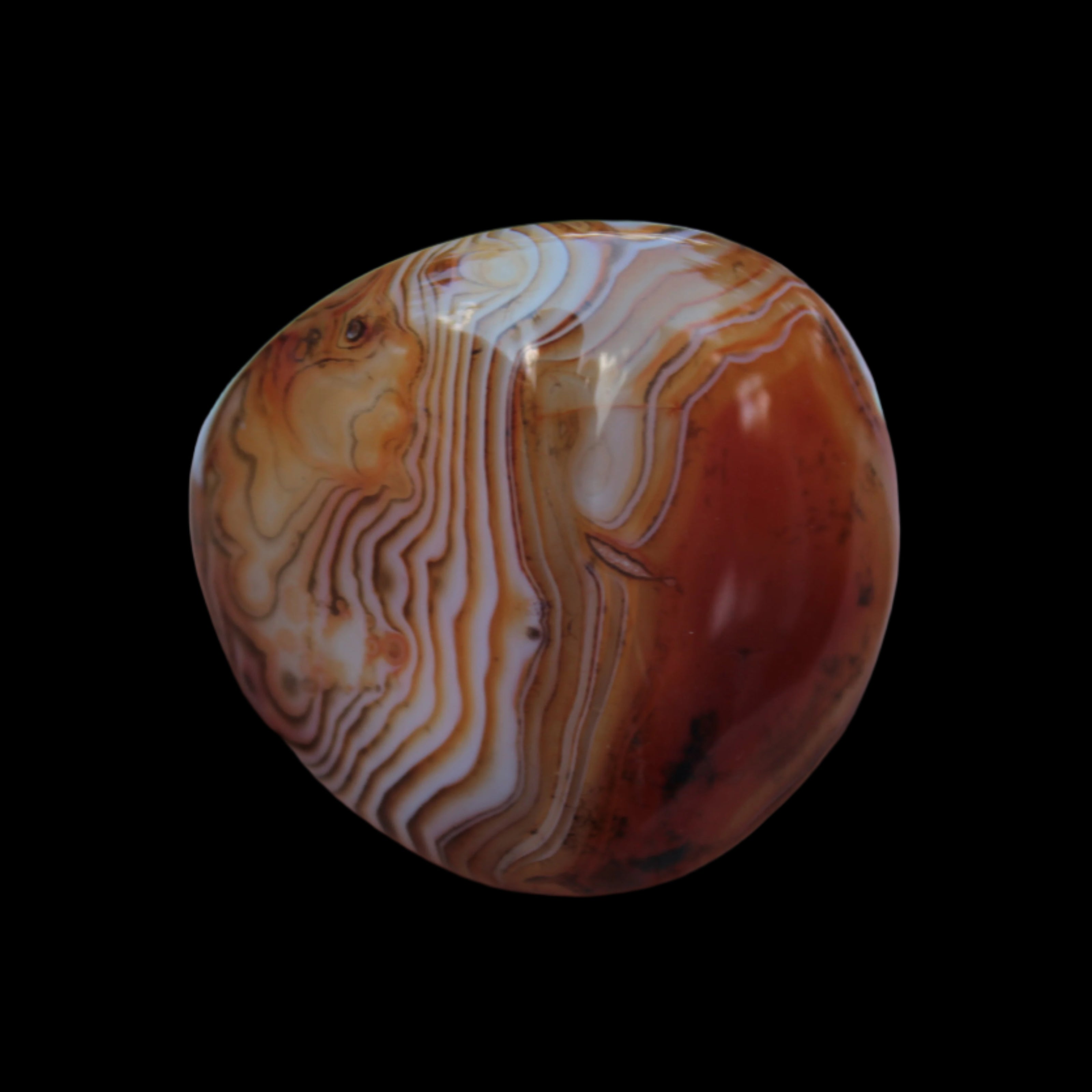 Crazy Silk Banded Agate from Madagascar 35g in sunshine - Rocks and Things Store