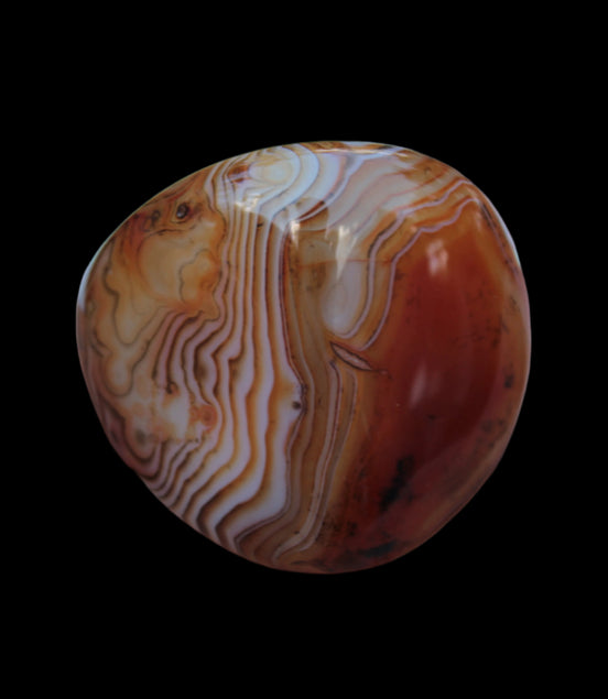 Crazy Silk Banded Agate from Madagascar 35g in sunshine - Rocks and Things Store