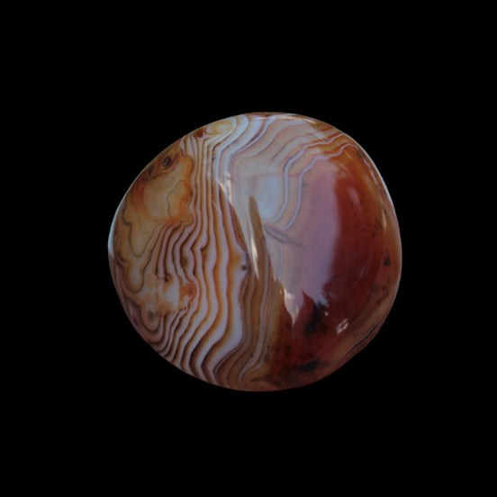 Crazy Silk Banded Agate from Madagascar 35g in sunshine - Rocks and Things Store