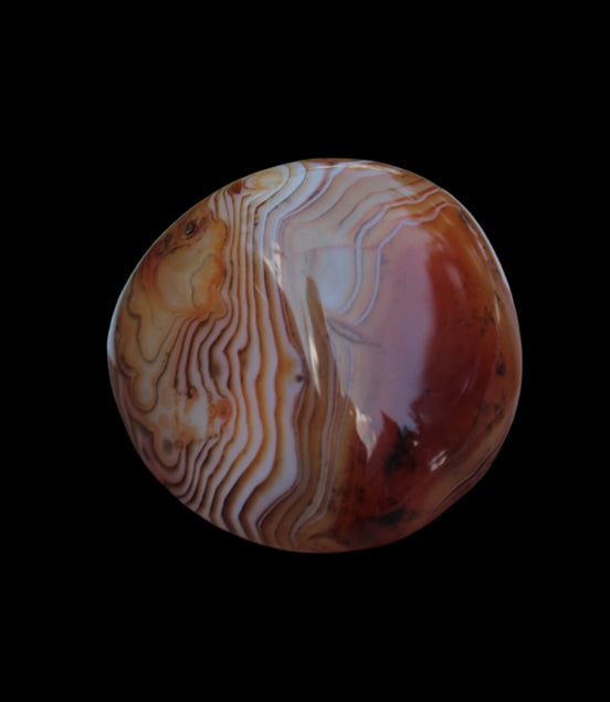 Crazy Silk Banded Agate from Madagascar 35g in sunshine - Rocks and Things Store