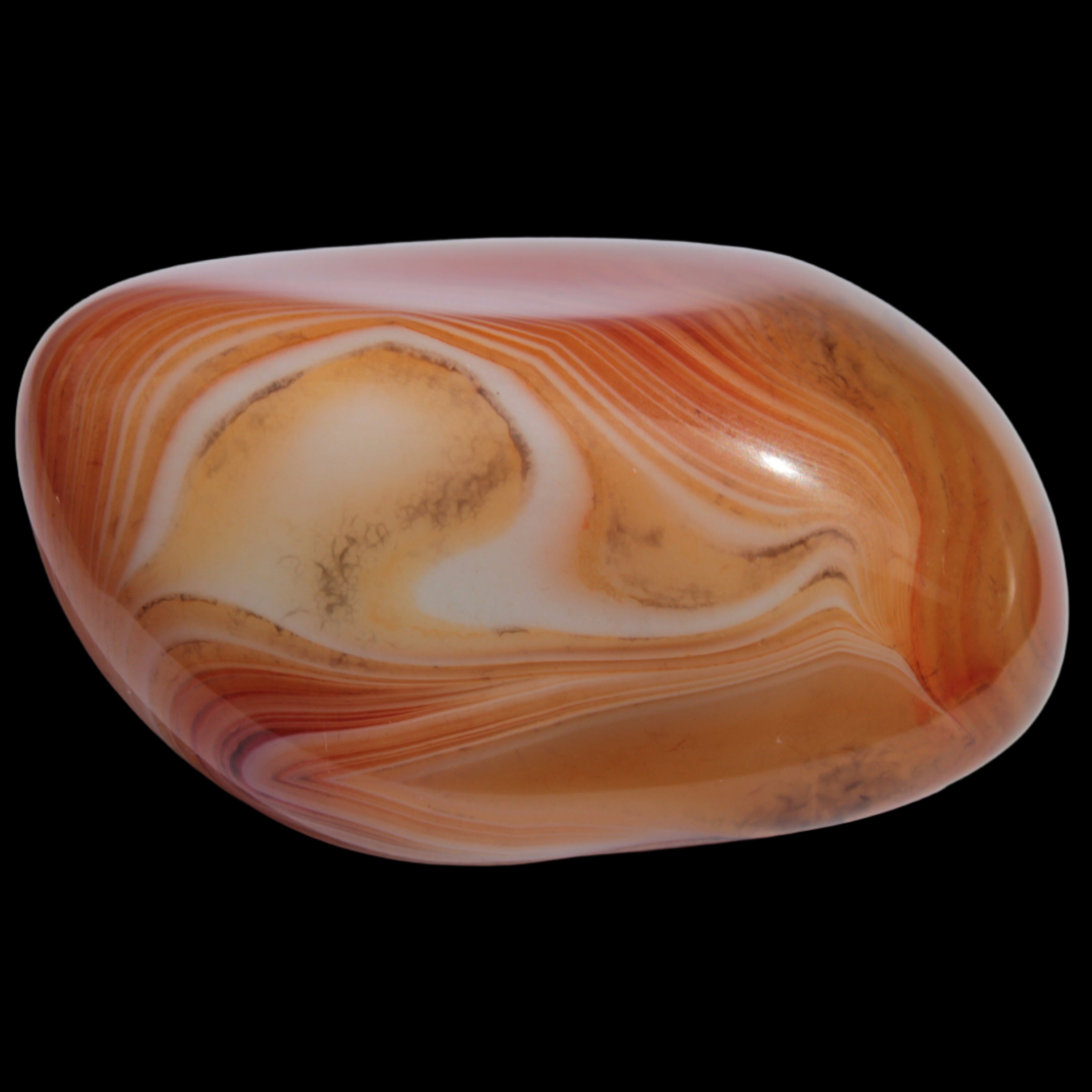 Crazy Silk Banded Agate from Madagascar 33g in sunlight Rocks and Things Store