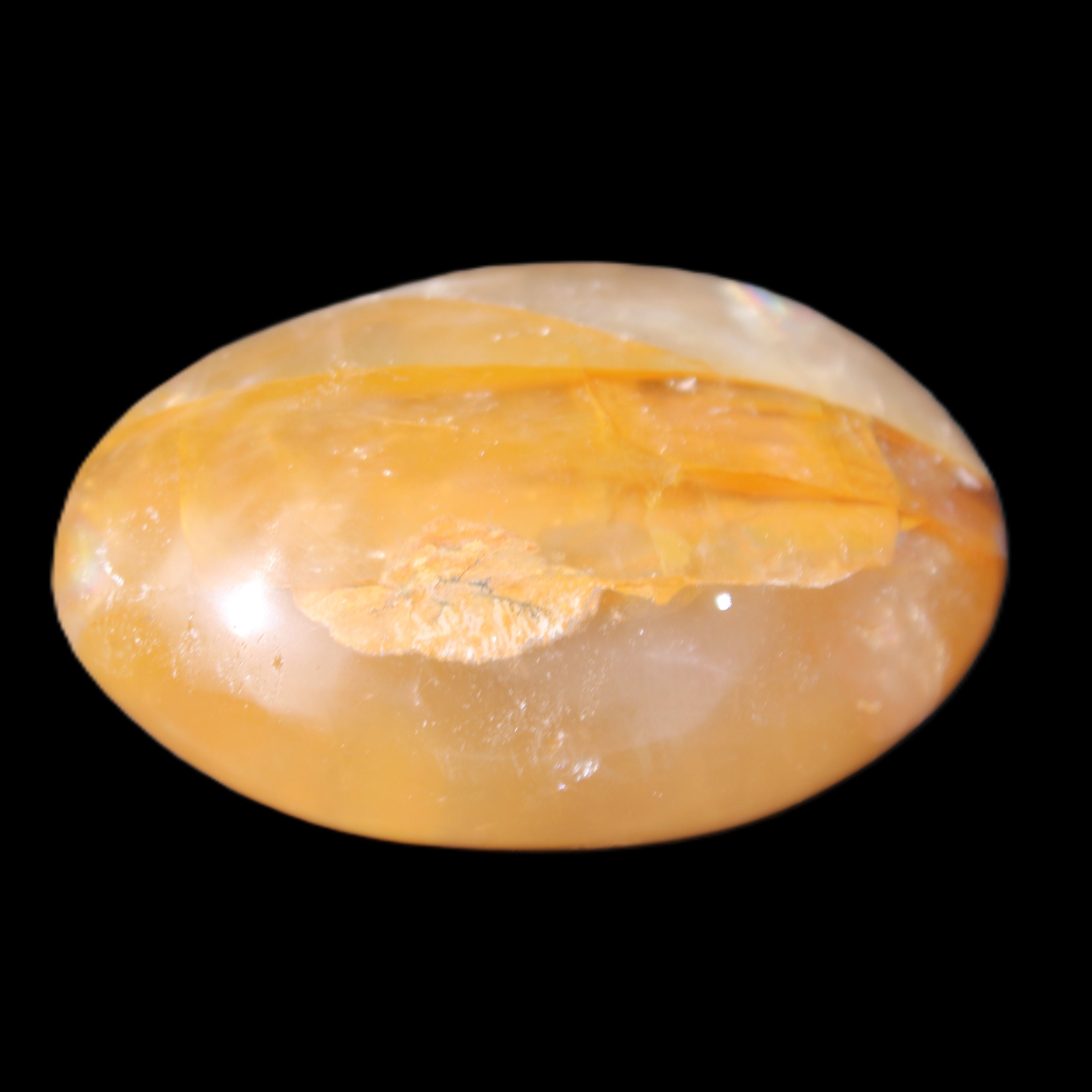 Hematoid Quartz polished 58g in sunlight - Rocks and Things Store