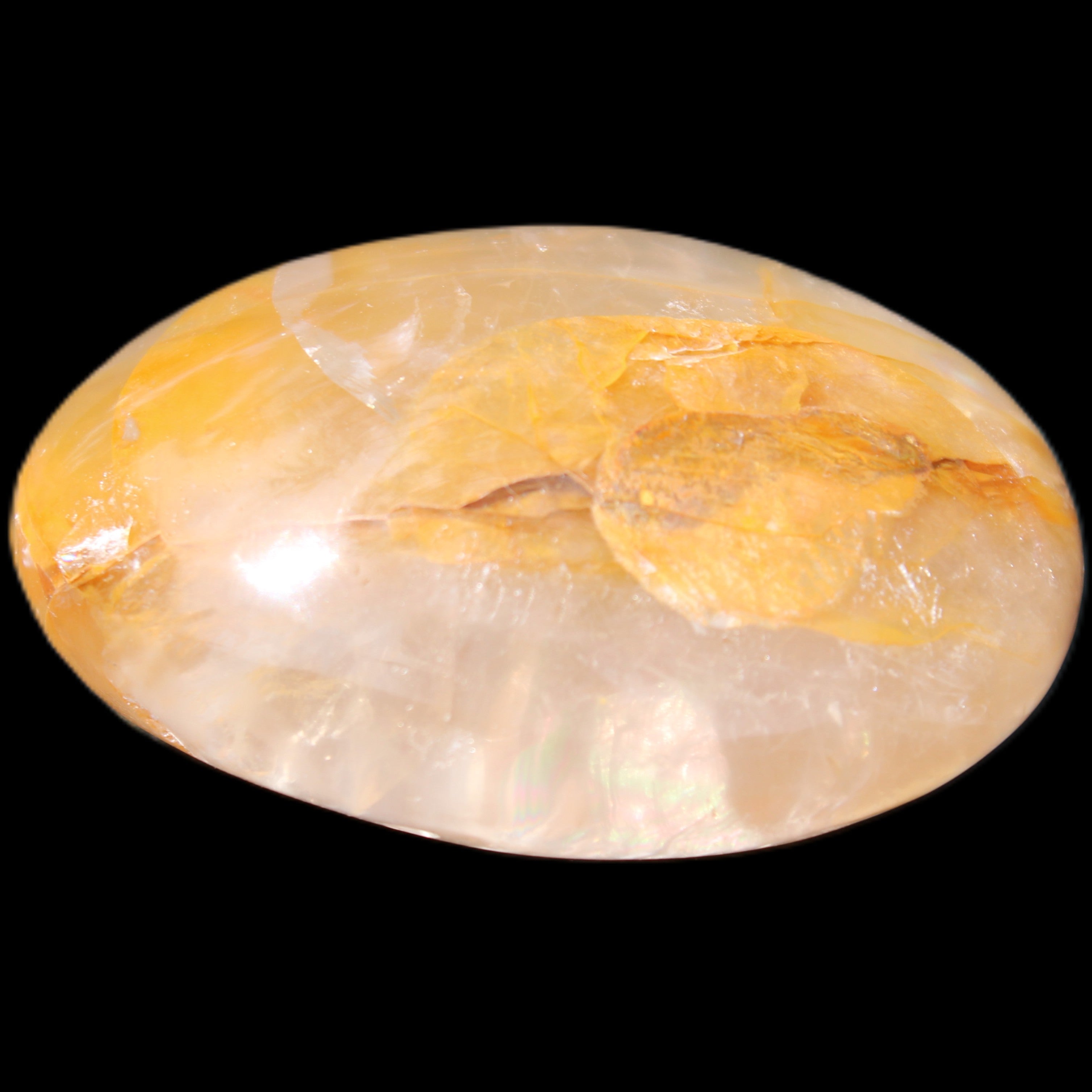 Hematoid Quartz polished 58g in sunlight - Rocks and Things Store