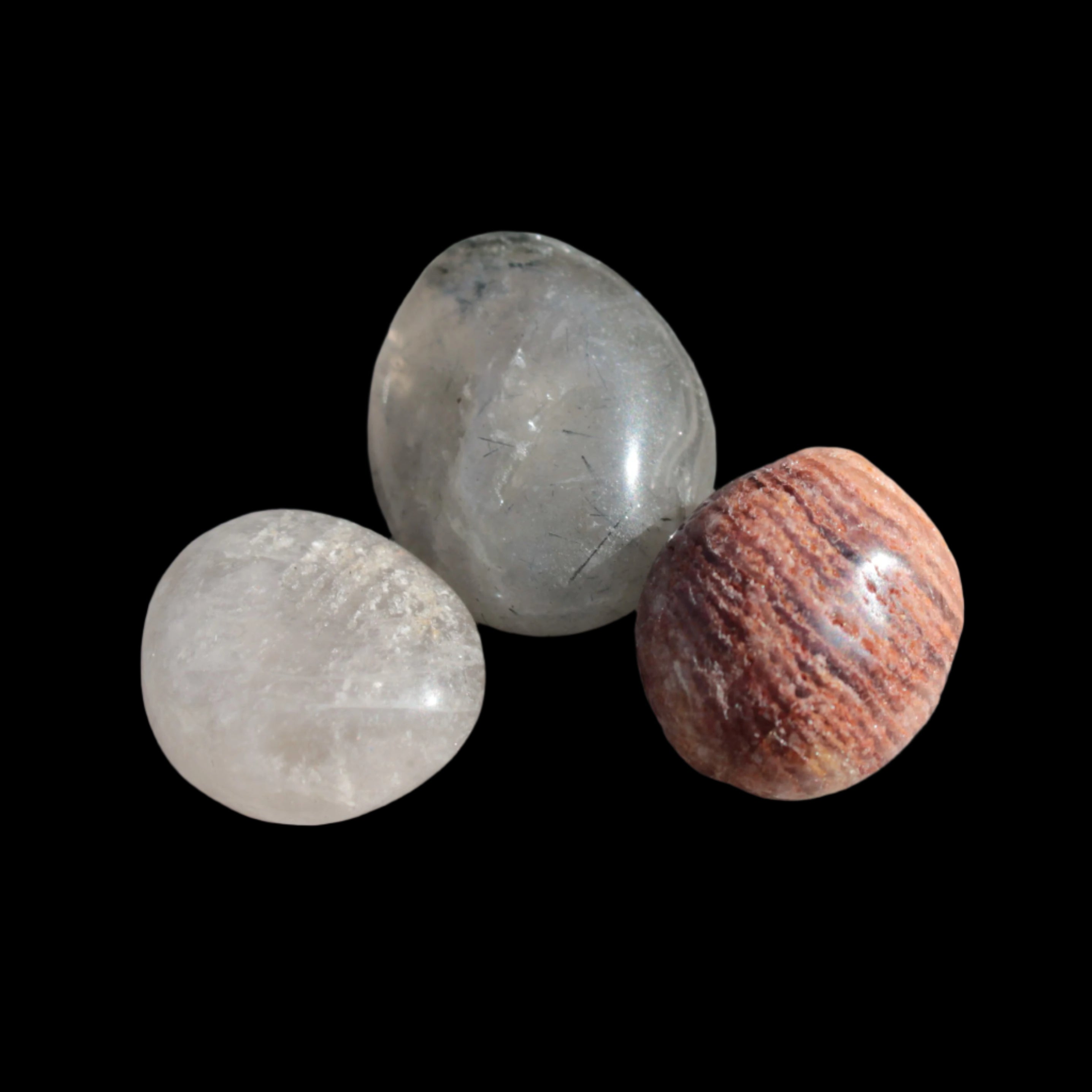 Phantom Quartz 3 polished crystals 9-11g Rocks and Things