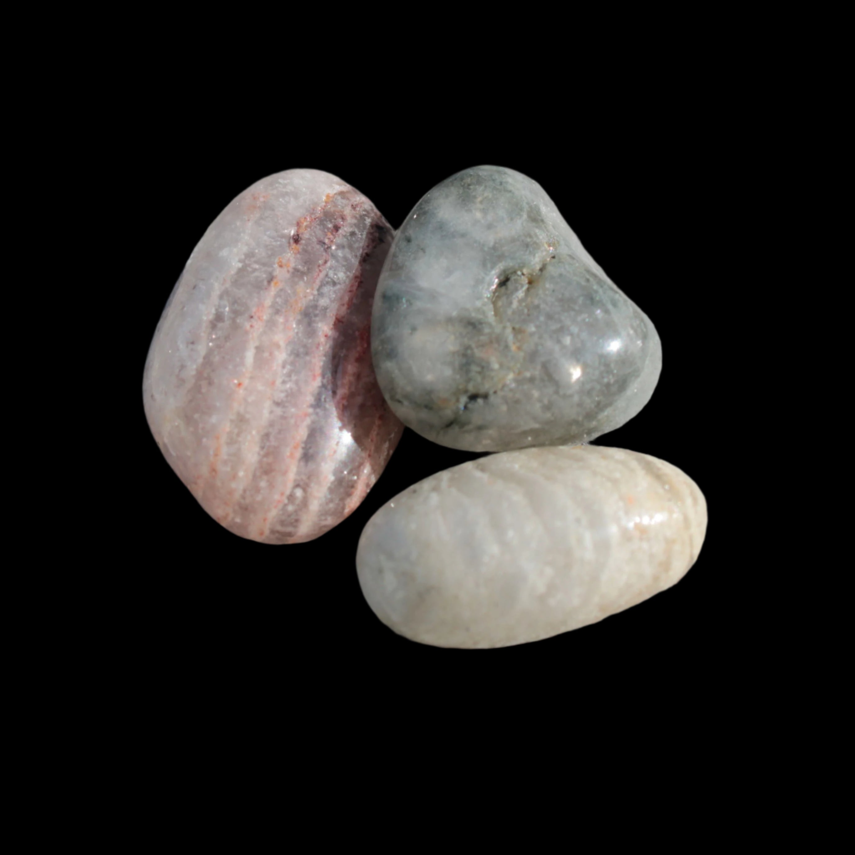 Phantom Quartz 3 polished crystals 9-11g - Rocks and Things Store