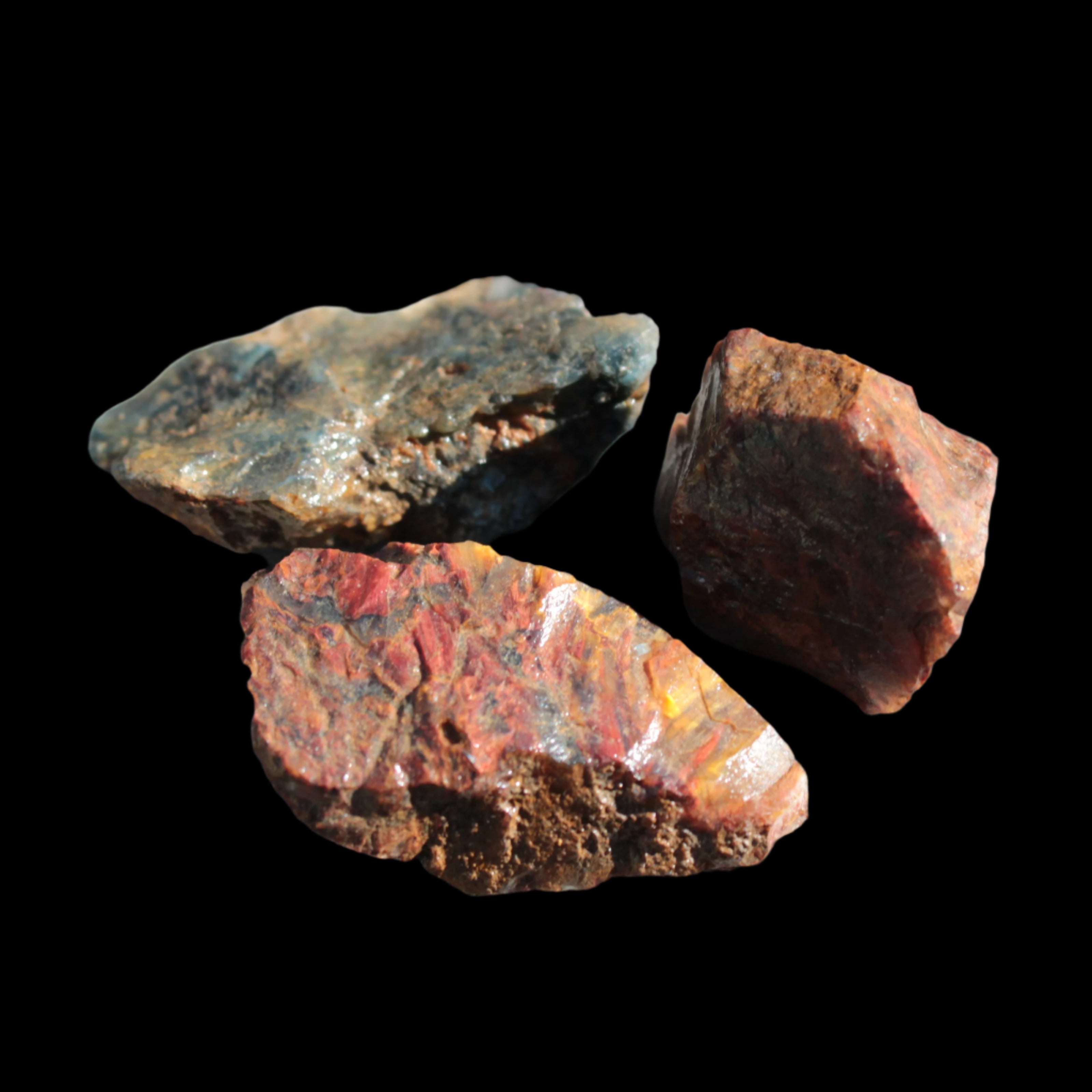 Pietersite 2/3 natural stones from Namibia 22.9-26.9g in sunshine - Rocks and Things Store
