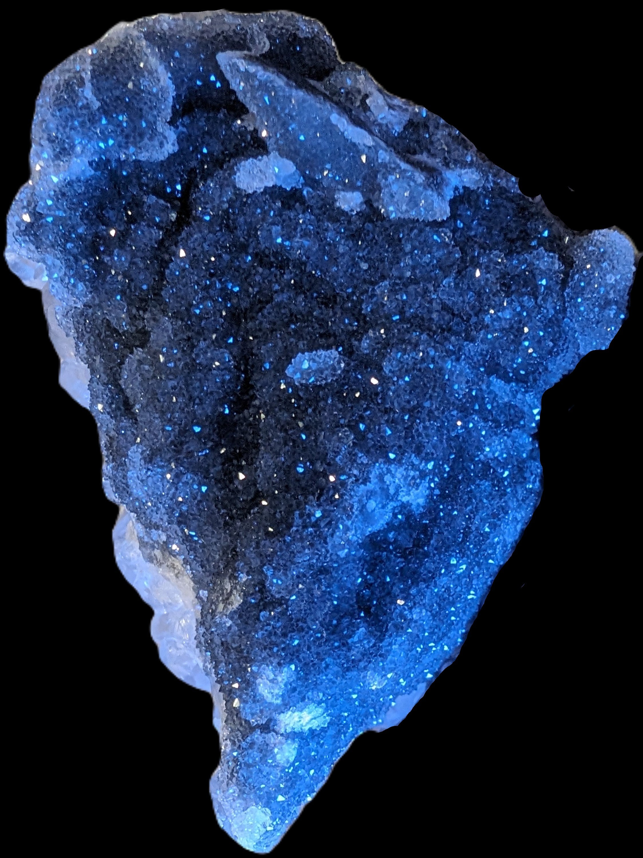 Sparkly Calcite fluorescent cluster 311.2g Rocks and Things