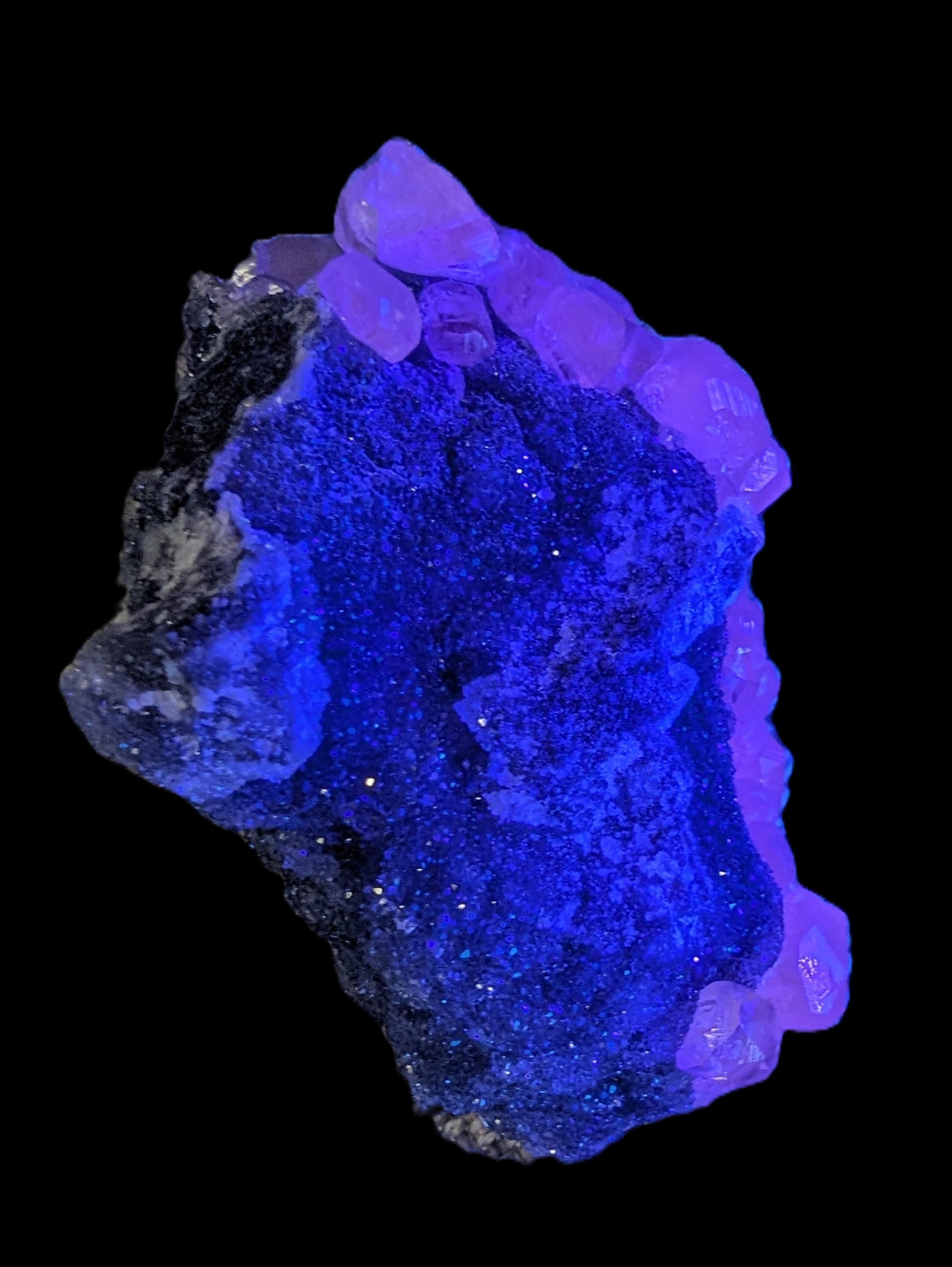 Sparkly Calcite fluorescent cluster 311.2g Rocks and Things