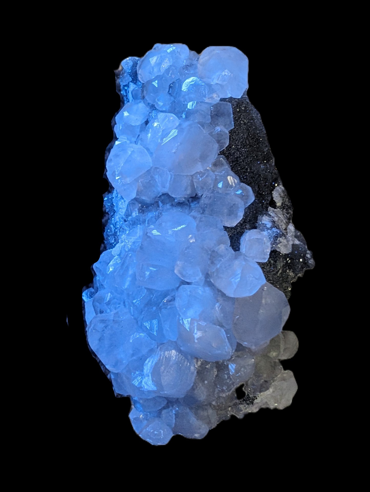 Sparkly Calcite fluorescent cluster 311.2g Rocks and Things