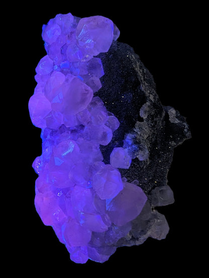 Sparkly Calcite fluorescent cluster 311.2g Rocks and Things