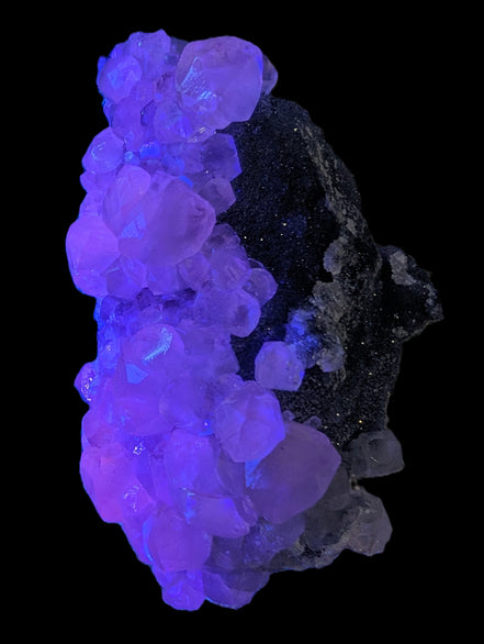 Sparkly Calcite fluorescent cluster 311.2g Rocks and Things