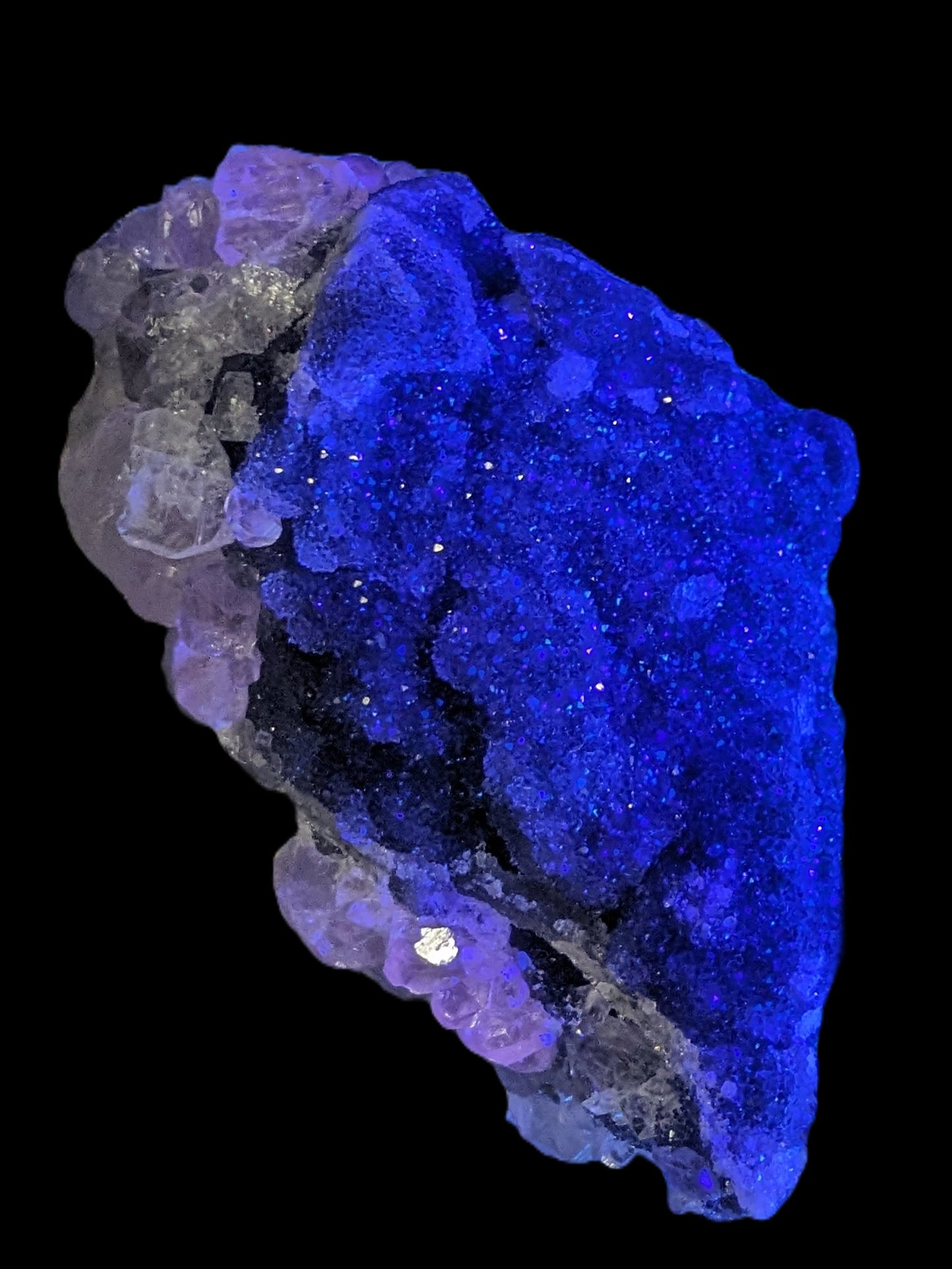 Sparkly Calcite fluorescent cluster 311.2g Rocks and Things