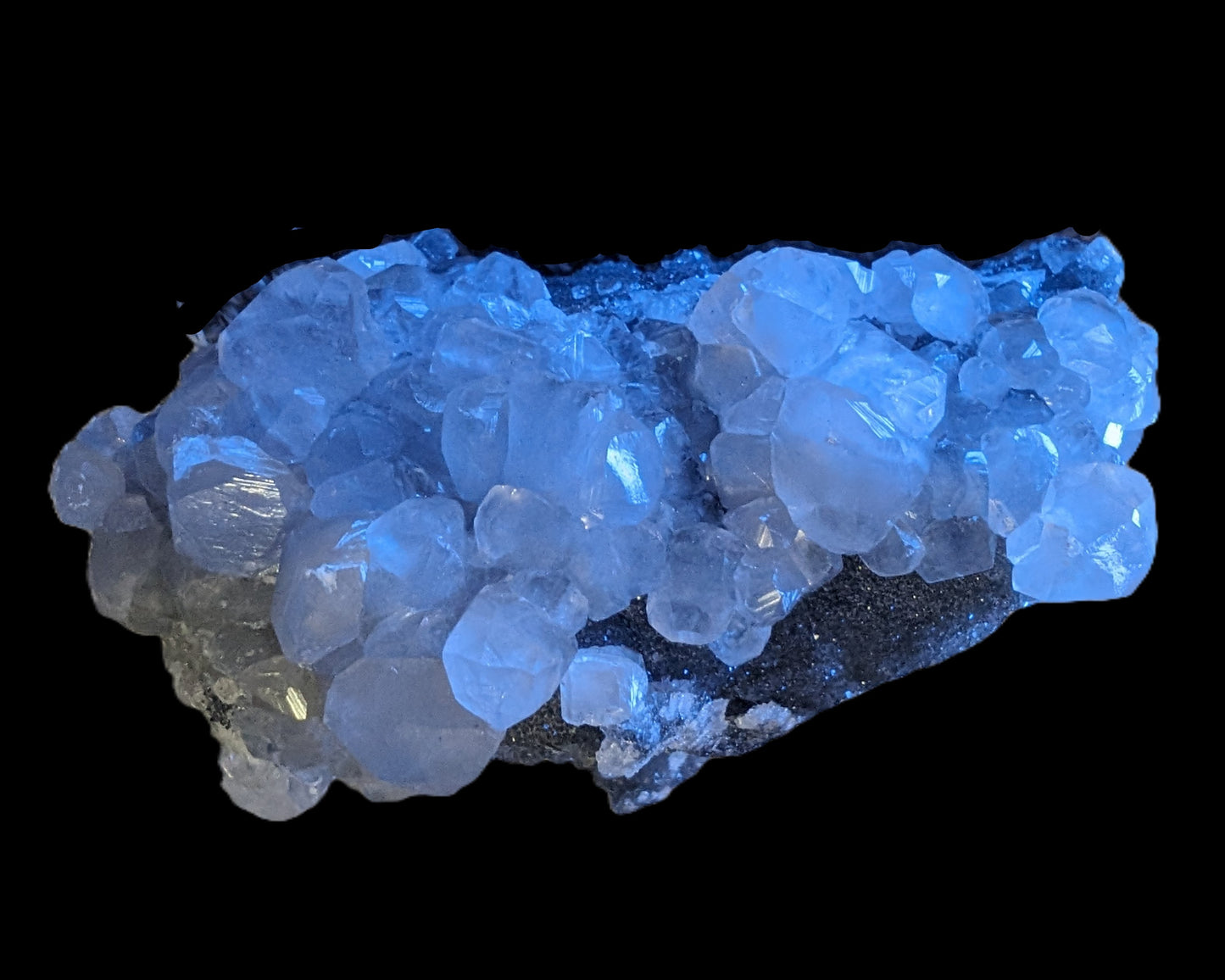 Sparkly Calcite fluorescent cluster 311.2g Rocks and Things