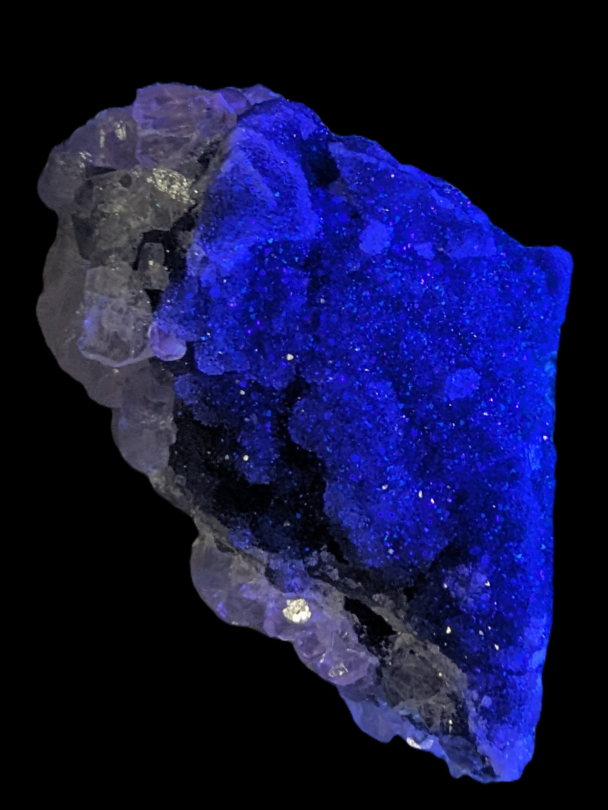 Sparkly Calcite fluorescent cluster 311.2g Rocks and Things