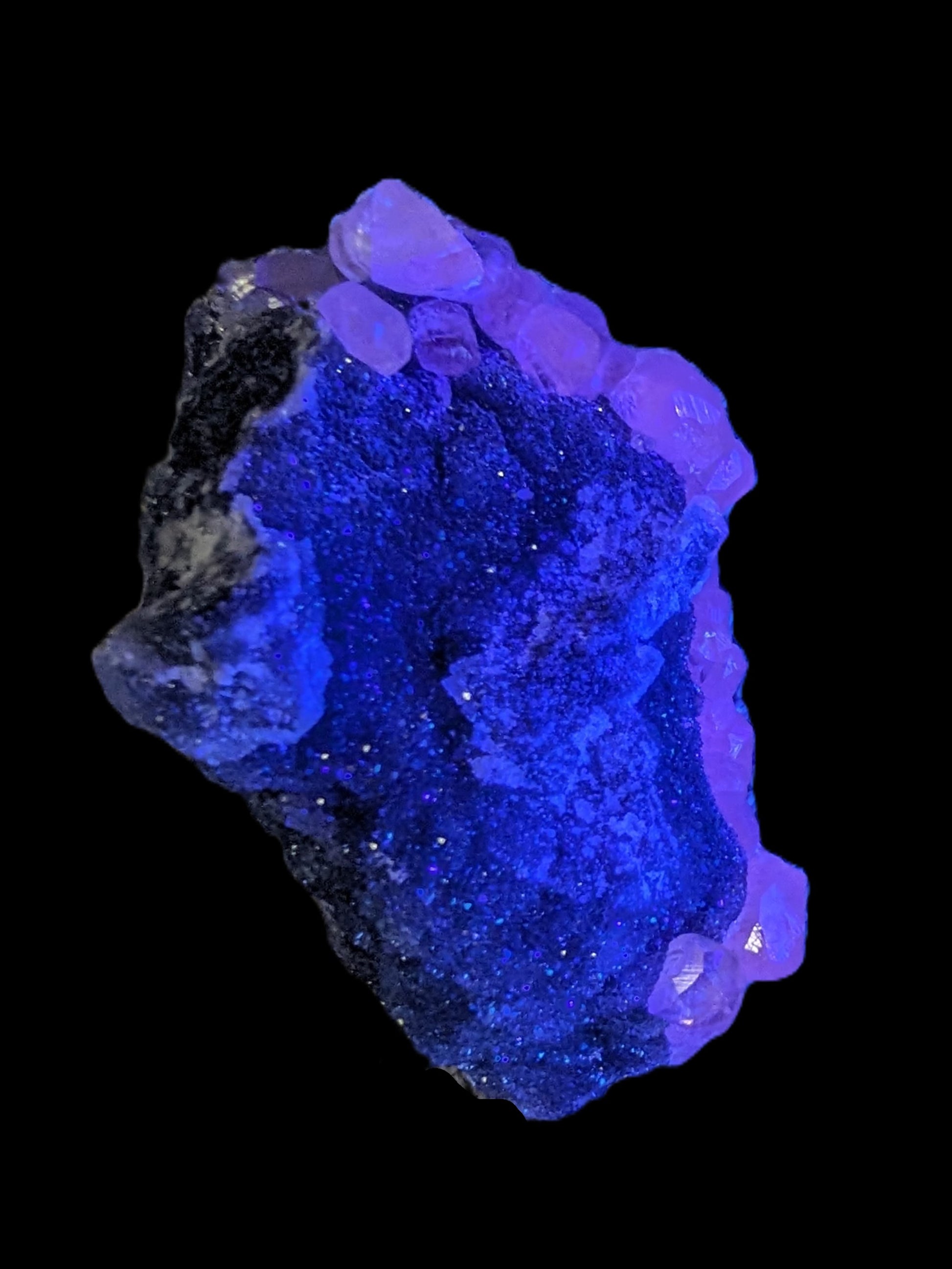 Sparkly Calcite fluorescent cluster 311.2g Rocks and Things