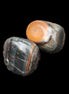 Blue Red and Golden Tigers Eye 2 small polished stones 15g Rocks and Things
