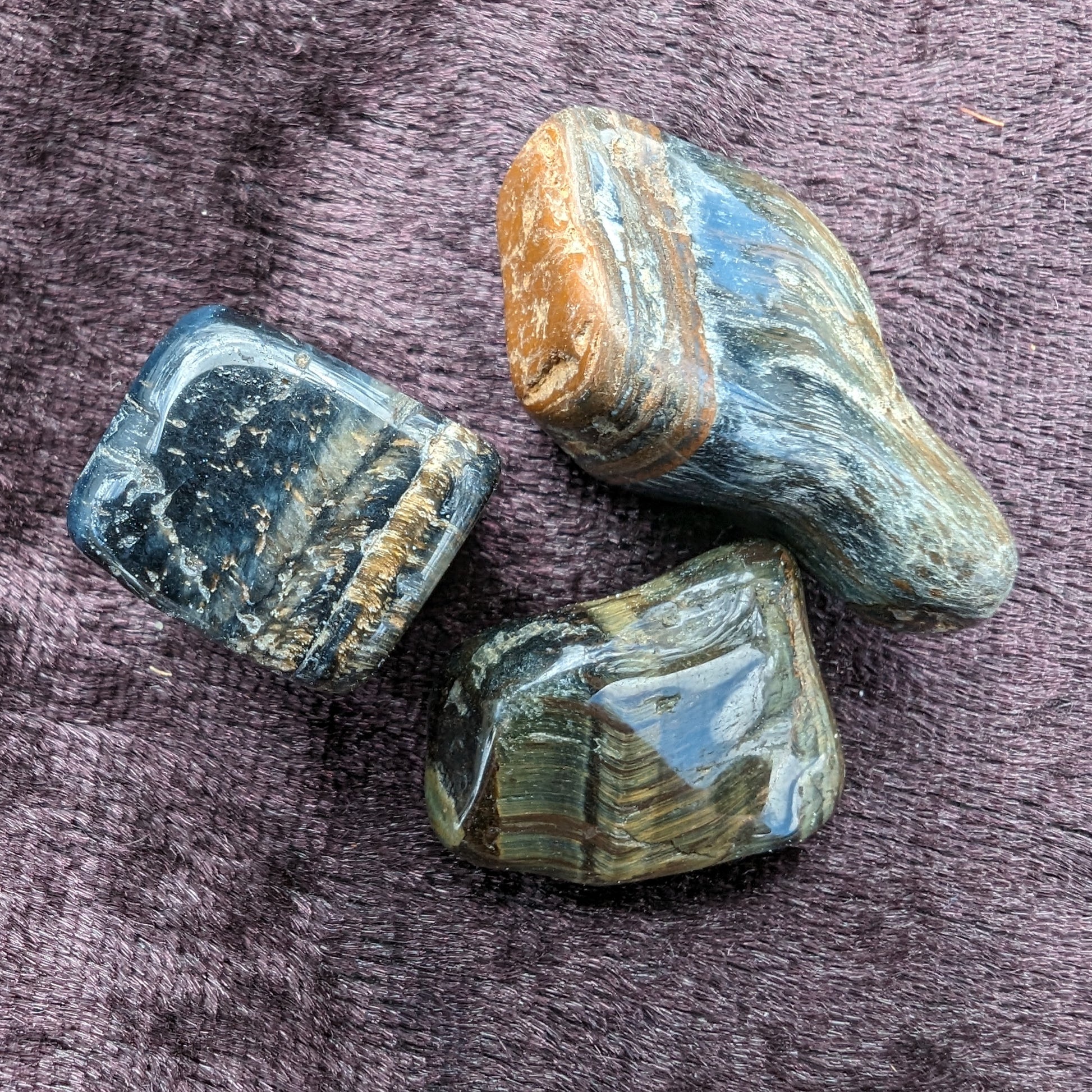 Blue Tigers Eye 2/3 stones 18-21g Rocks and Things