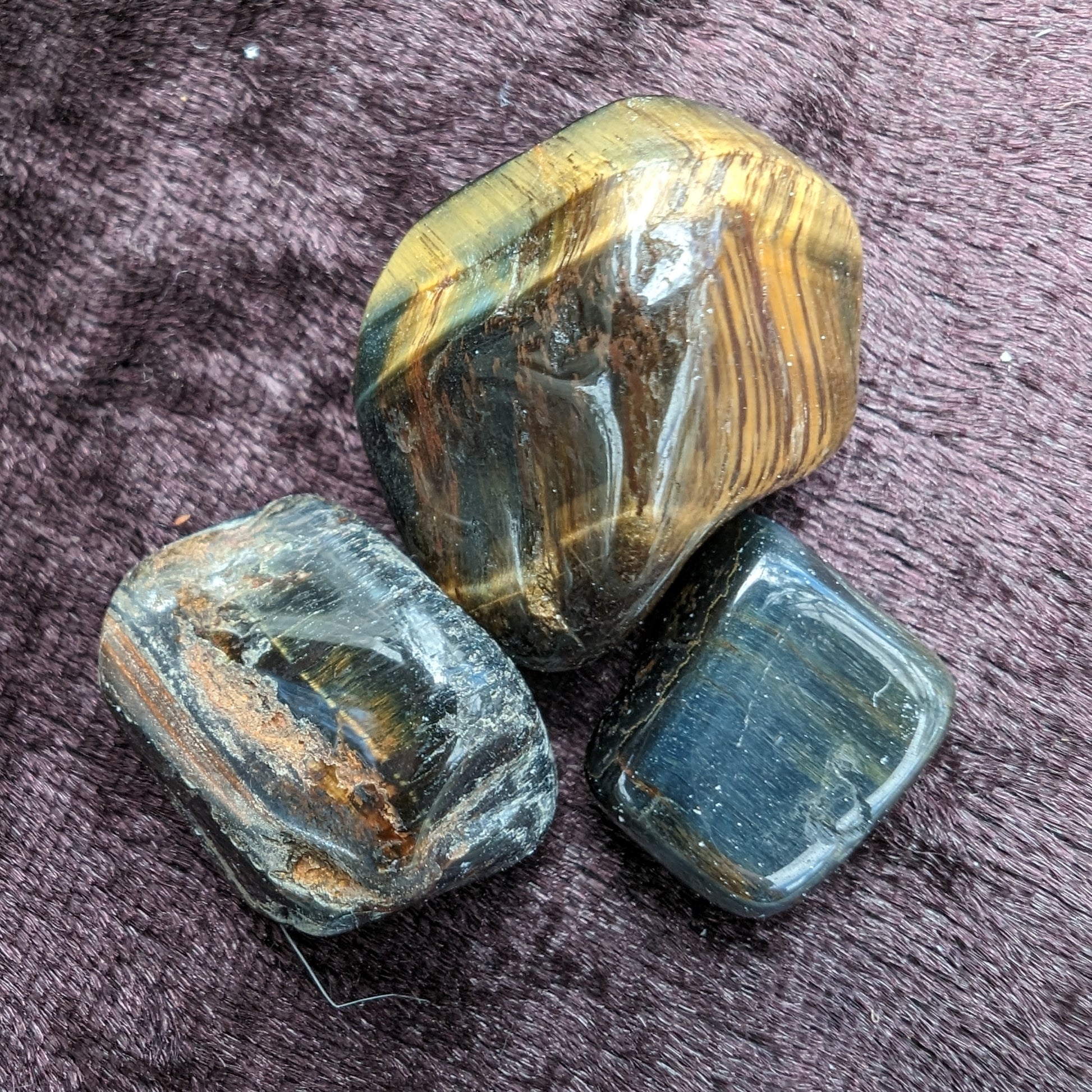 Blue Tigers Eye 2/3 stones 18-21g Rocks and Things