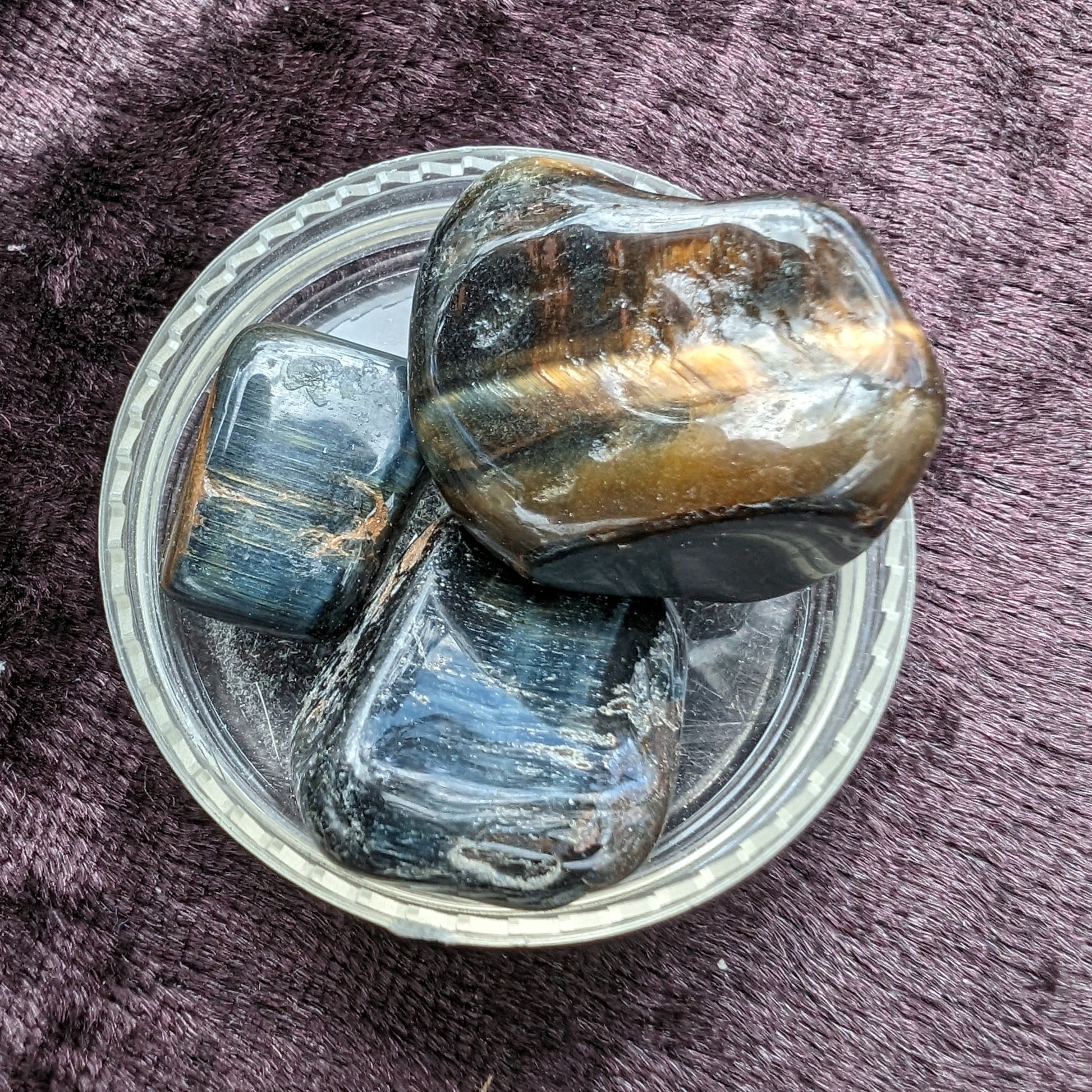 Blue Tigers Eye 2/3 stones 18-21g Rocks and Things