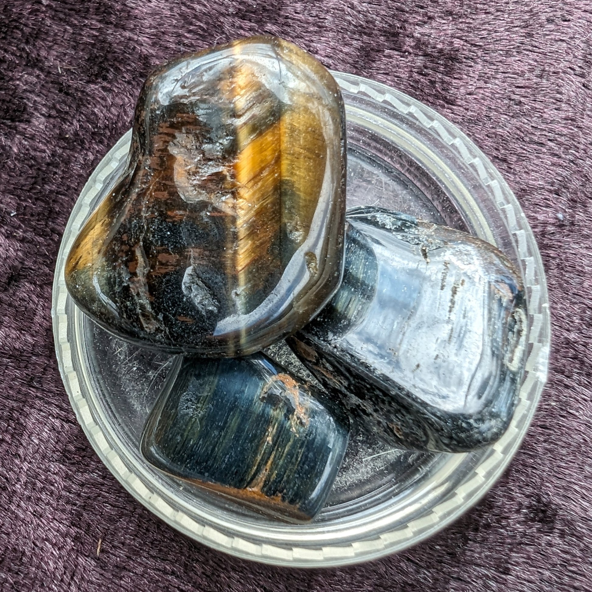 Blue Tigers Eye 2/3 stones 18-21g Rocks and Things