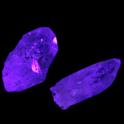 Two Fenster Quartz with hydrocarbons crystals 13-14g Rocks and Things