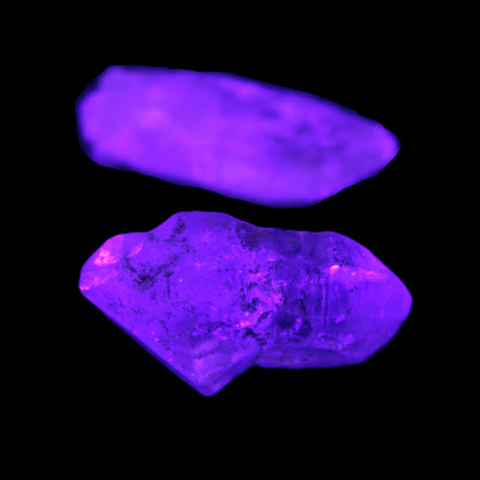 Two Fenster Quartz with hydrocarbons crystals 13-14g Rocks and Things