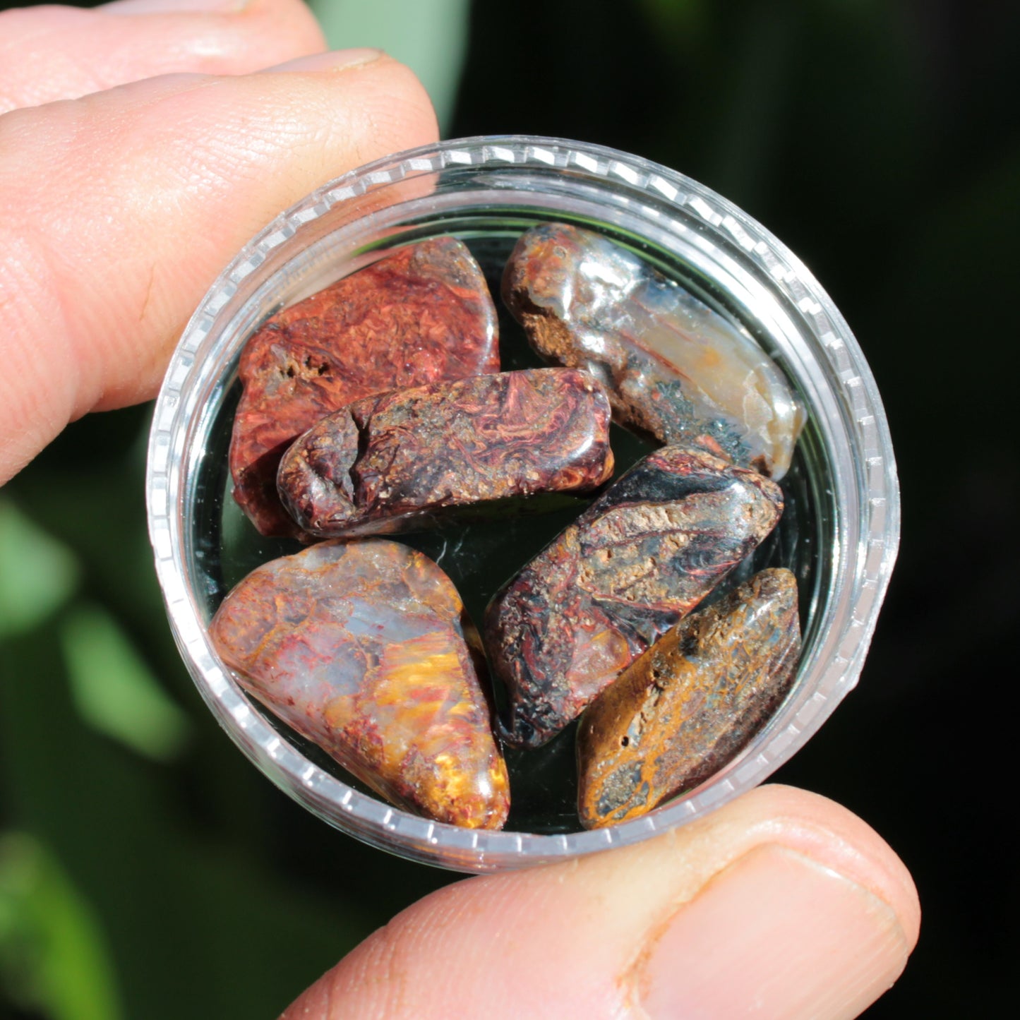 Pietersite 5/6 small polished stones from Namibia 7-8g