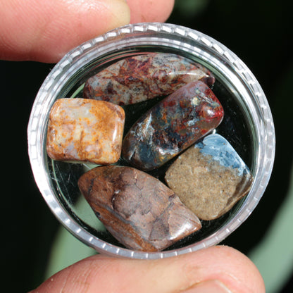 Pietersite 5/6 small polished stones from Namibia 7-8g