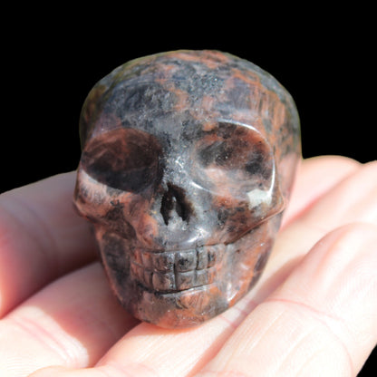 Aenigmatite hand-carved skull 76g Rocks and Things