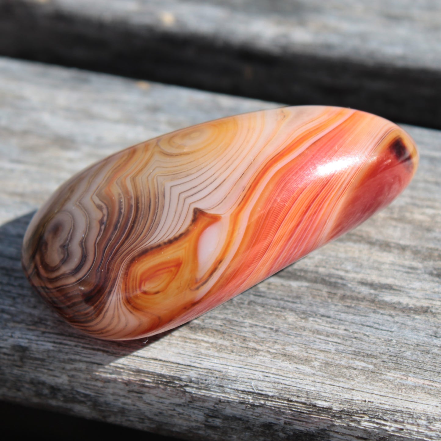 Crazy Silk Banded Agate from Madagascar 38.6g Rocks and Things