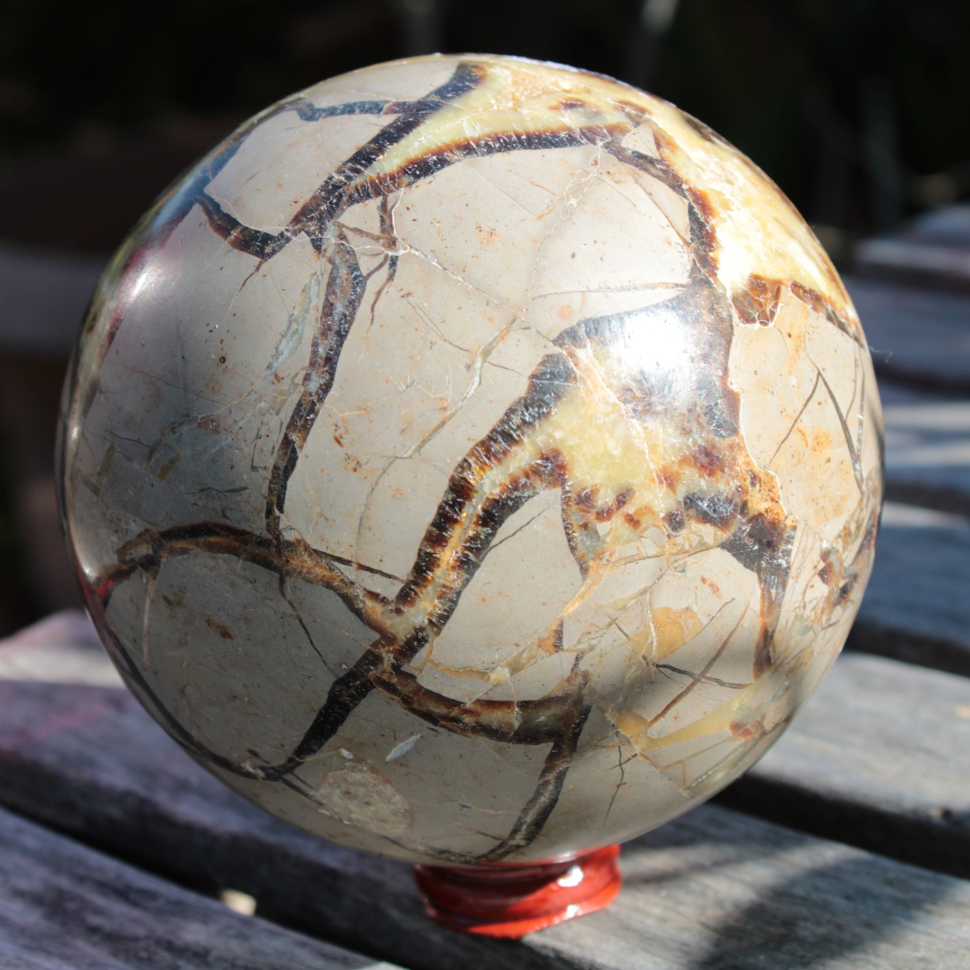 Septarian Dragon Stone sphere 1890g SALE Rocks and Things