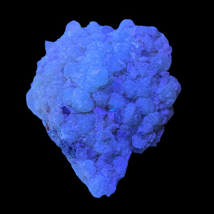Green Prehnite with Quartz complex natural crystal cluster specimen from Guizhou, China 203g in UV light -  Rocks and Things Store