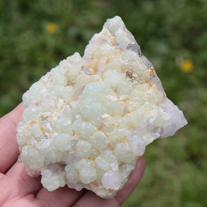 Green Prehnite with Quartz complex natural crystal cluster specimen from Guizhou, China 203g Rocks and Things