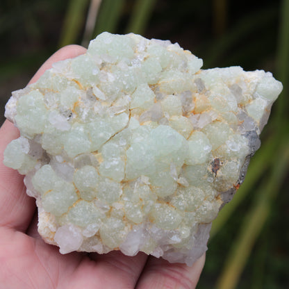 Green Prehnite with Quartz complex natural crystal cluster specimen from Guizhou, China 203g Rocks and Things