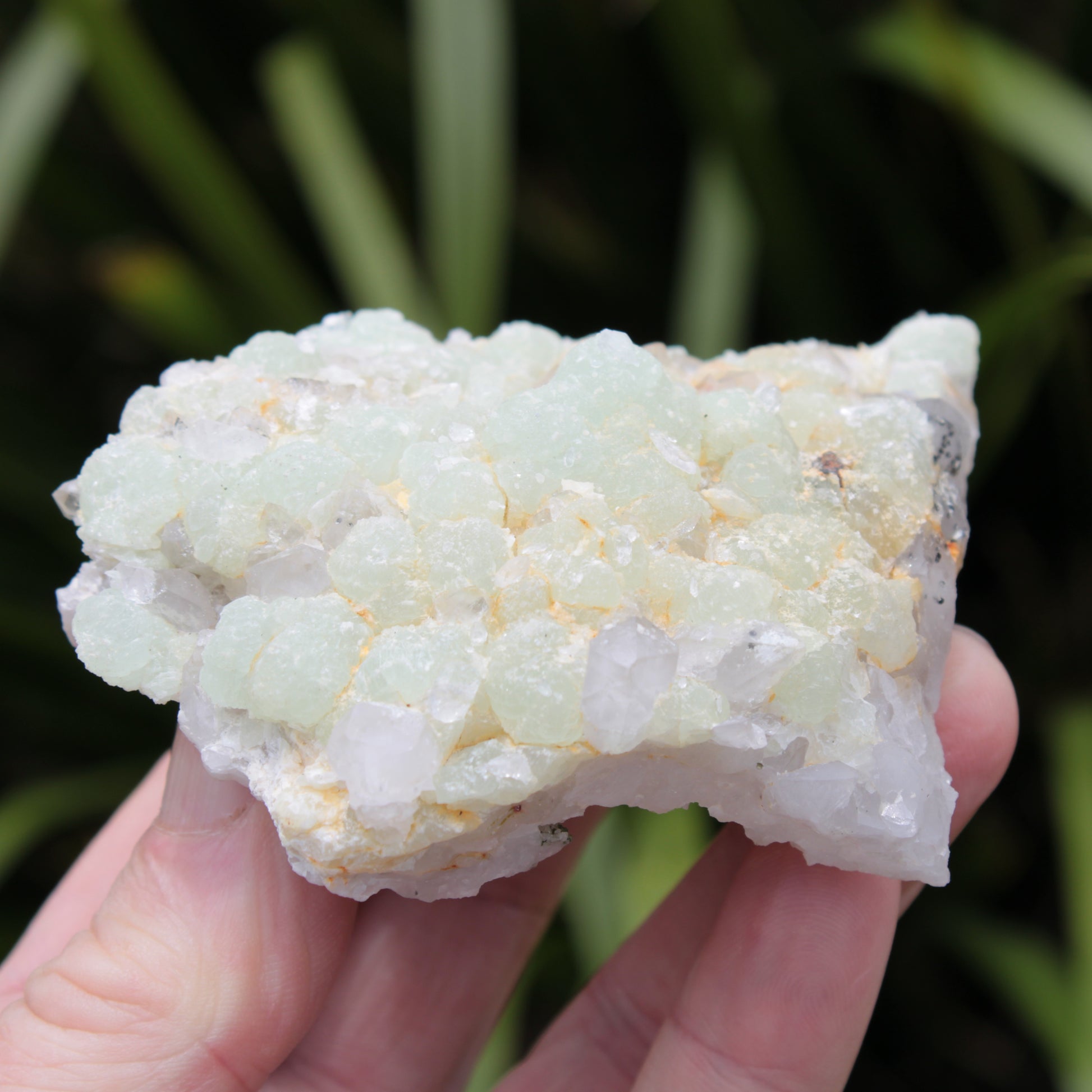 Green Prehnite with Quartz complex natural crystal cluster specimen from Guizhou, China 203g Rocks and Things