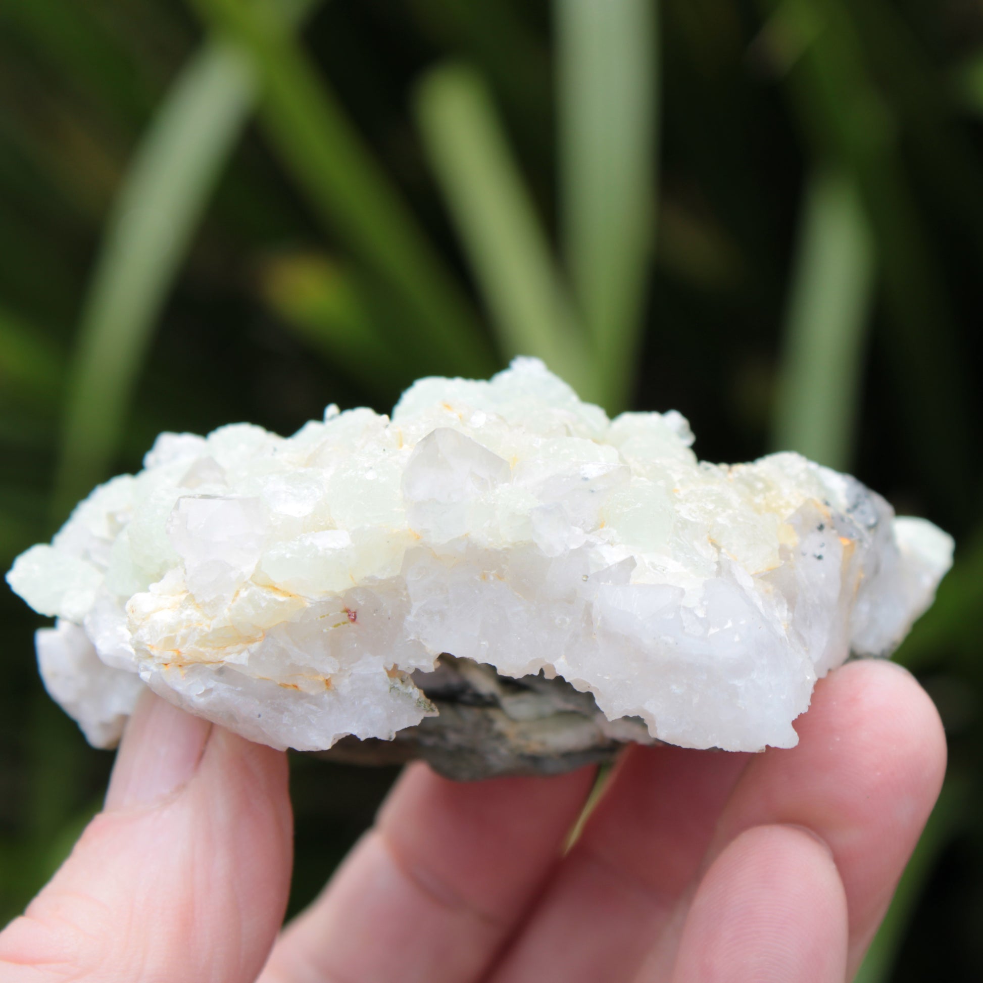 Green Prehnite with Quartz complex natural crystal cluster specimen from Guizhou, China 203g Rocks and Things