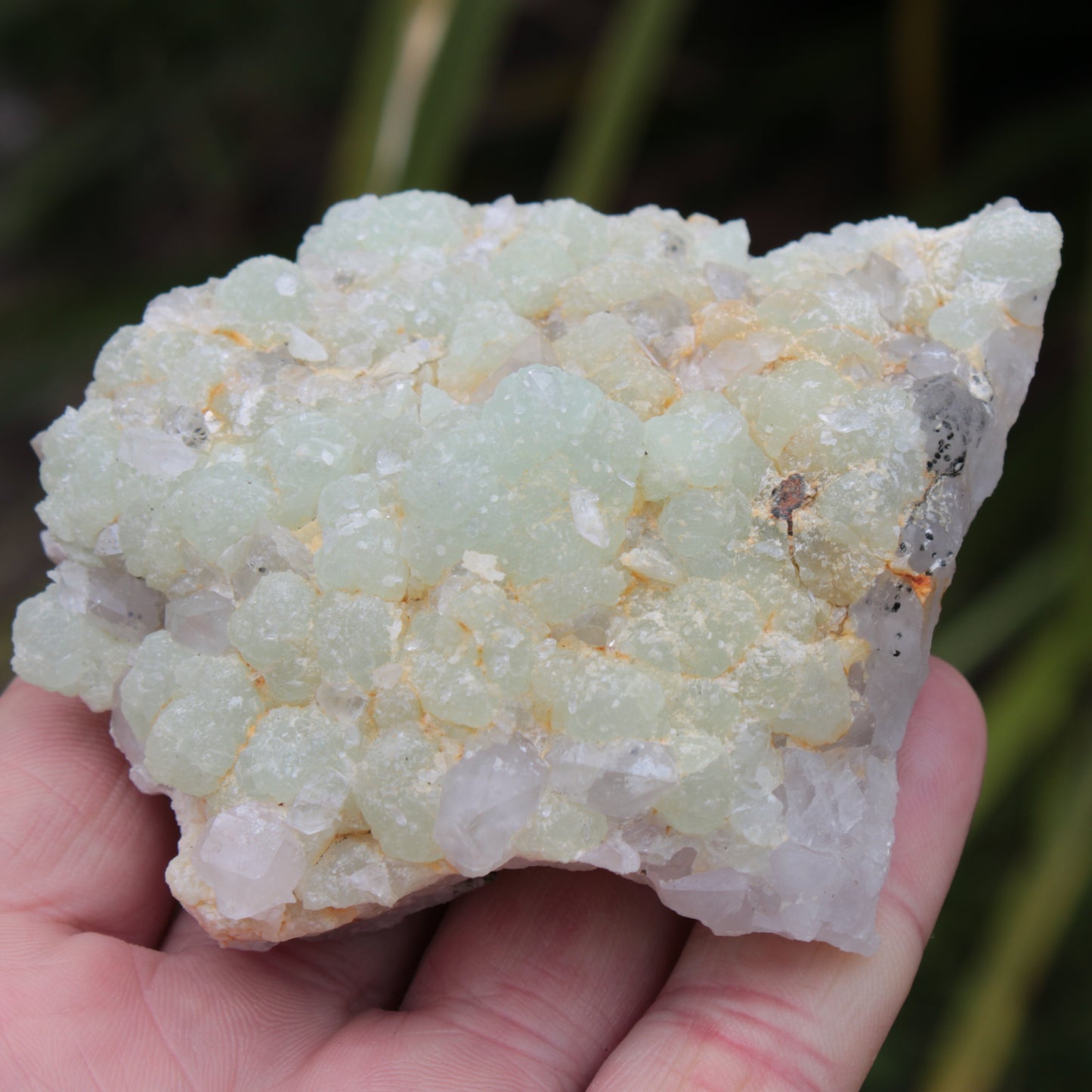 Green Prehnite with Quartz complex natural crystal cluster specimen from Guizhou, China 203g Rocks and Things