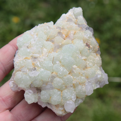 Green Prehnite with Quartz complex natural crystal cluster specimen from Guizhou, China 203g Rocks and Things