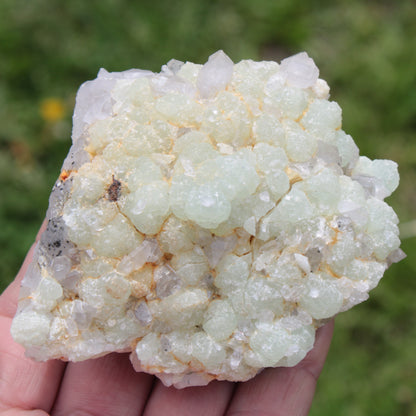 Green Prehnite with Quartz complex natural crystal cluster specimen from Guizhou, China 203g Rocks and Things