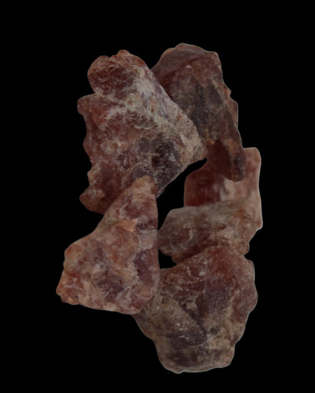 Hessonite orange Garnet 2-10 natural raw crystals 18-20g in dull sunlight - Rocks and Things Store