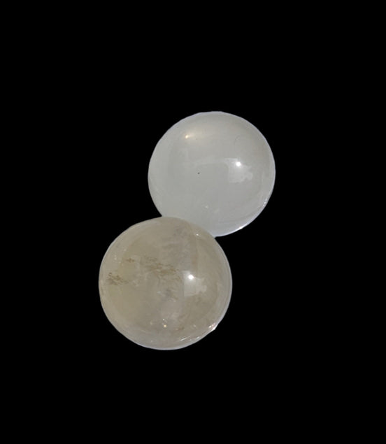 Citrine crystal 2 small spheres 9-10g in sunlight, Rocks and Things Store